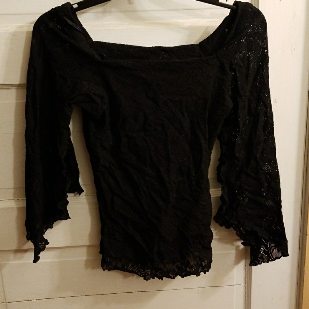Black lace blouse